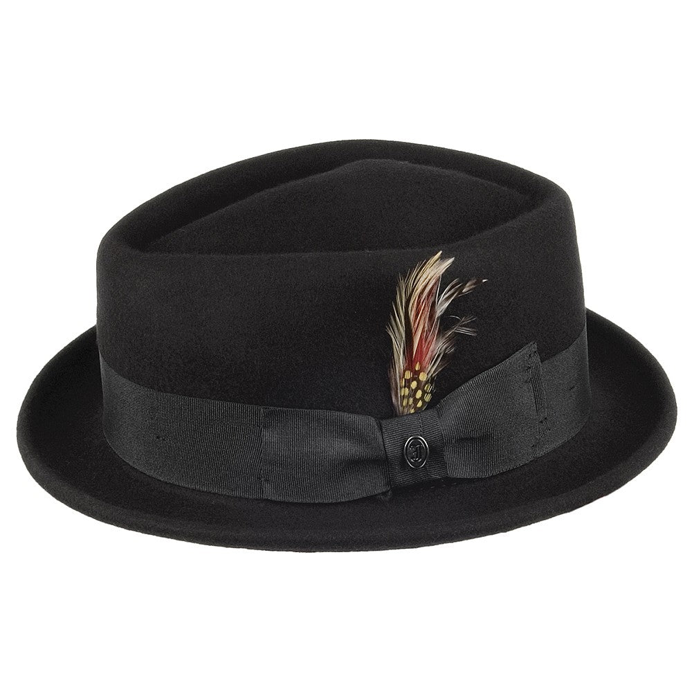 Jaxon & James Diamond Crown Pork Pie Hat - Black