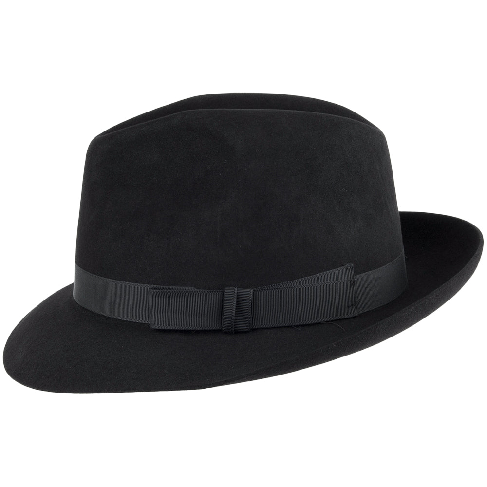 Christys Hats Epsom Fur Felt Fedora - Black