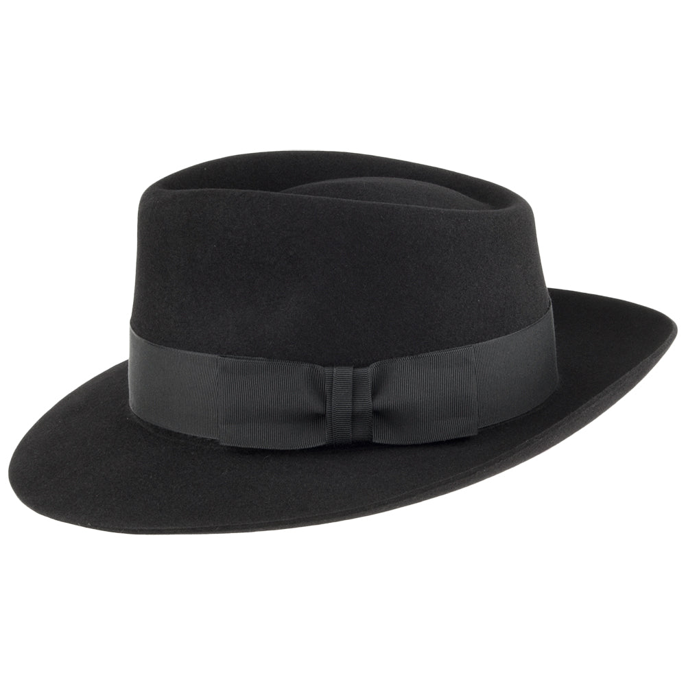 Christys Hats Casablanca Fur Felt Fedora Hat - Black