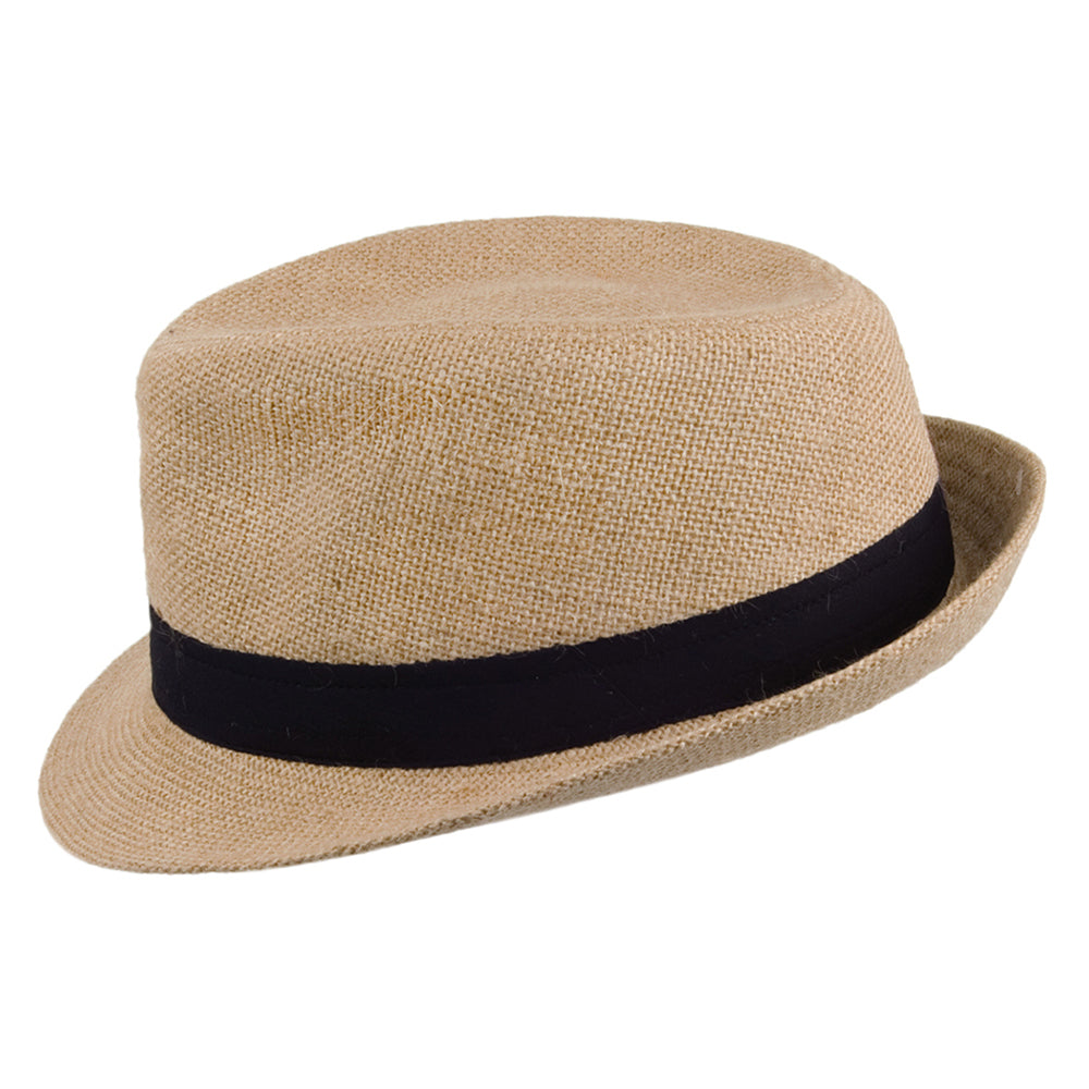 Jaxon & James Jute Trilby Hat - Tan