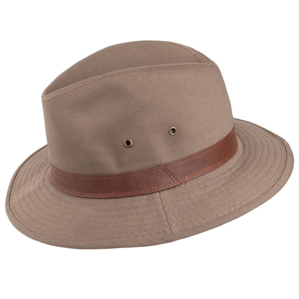 Dorfman Pacific Hats Cotton Shower Resistant Safari Hat - Bark