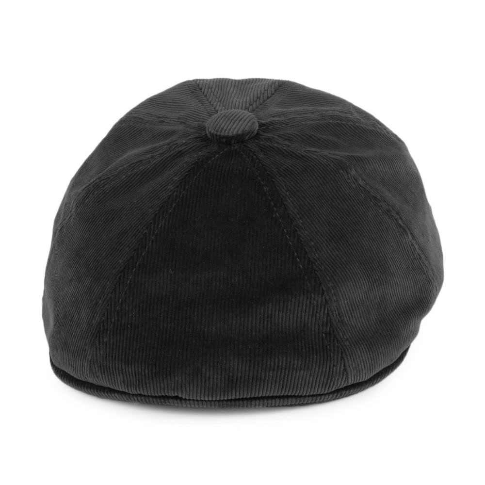 Kangol Hawker Corduroy Newsboy Cap - Black