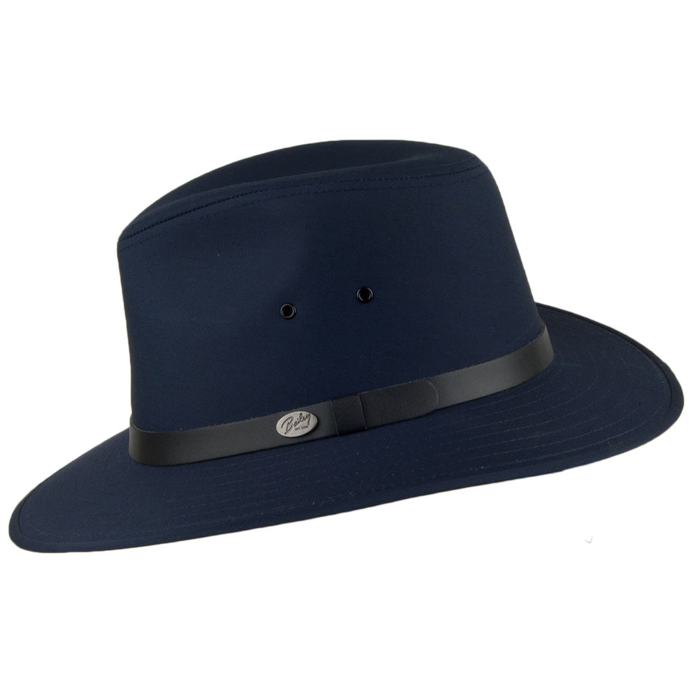 Bailey Hats Dalton Water Resistant Safari Fedora Hat - Navy Blue