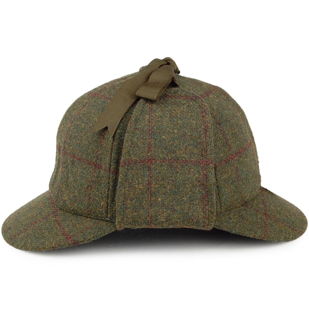 Denton Hats Sherlock Holmes Wool Deerstalker Hat - Olive-Multi