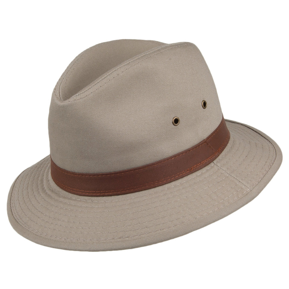 Dorfman Pacific Hats Cotton Shower Resistant Safari Hat - Khaki ...