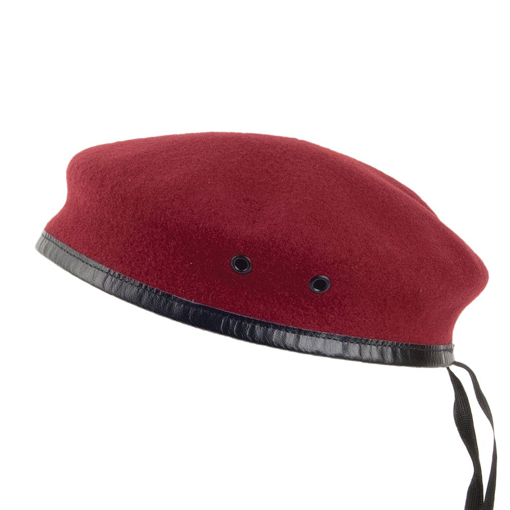 Héritage par Laulhère Hats Merino Wool French Military Beret - Red