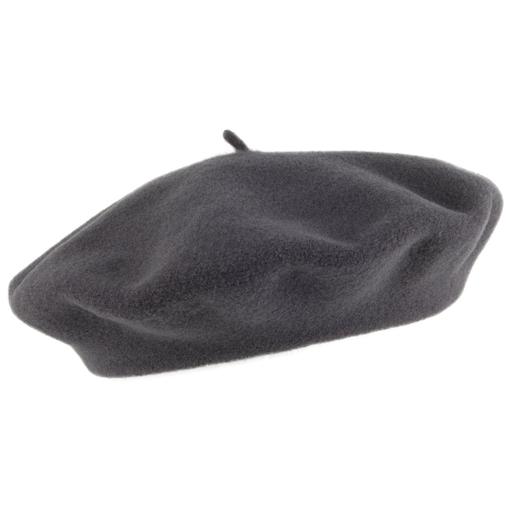 Héritage par Laulhère Hats Authentique Merino Wool Beret - Charcoal