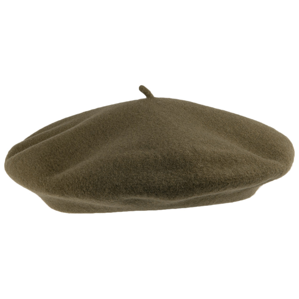 Héritage par Laulhère Hats Authentique Merino Wool Beret - Olive