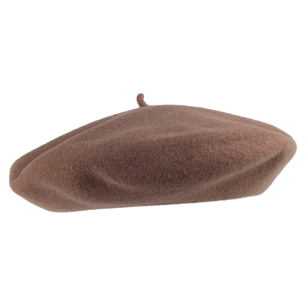 Héritage par Laulhère Hats Authentique Merino Wool Beret - Light Brown