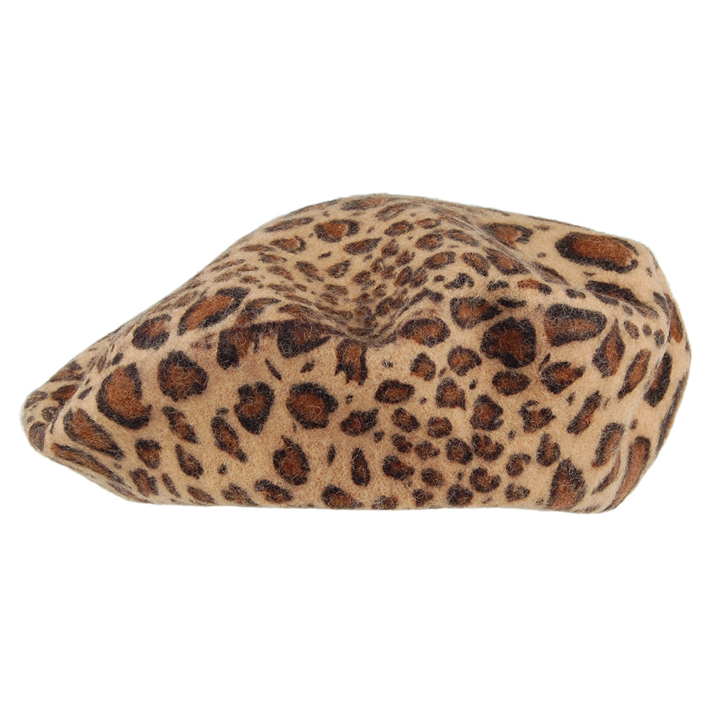 Whiteley Hats Jane Beret - Dark Leopard – Village Hats