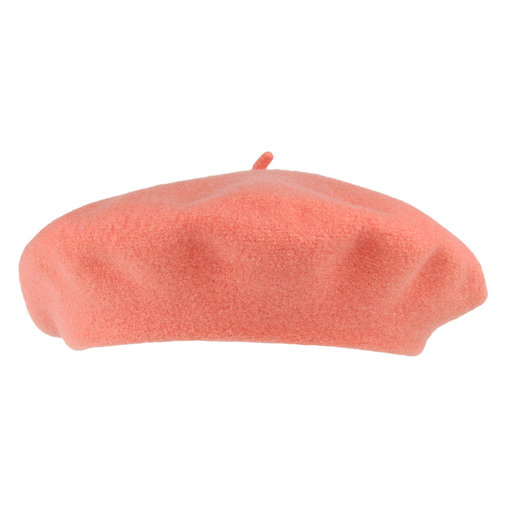 Héritage par Laulhère Hats Authentique Merino Wool Beret - Coral