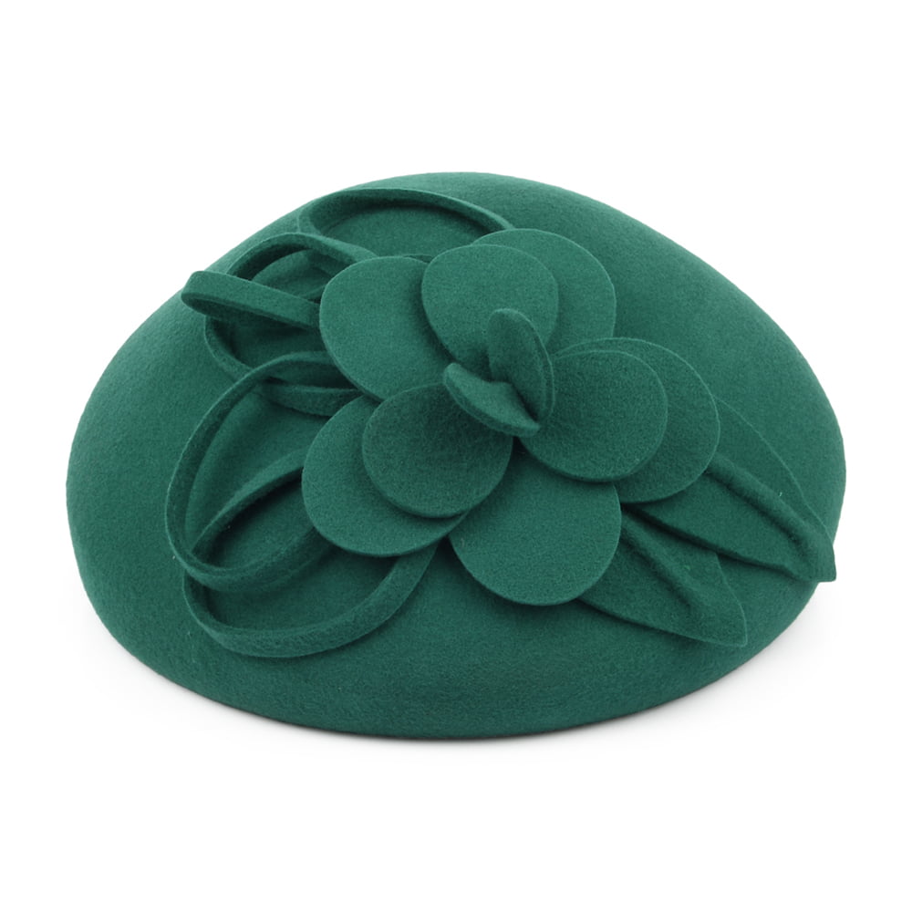 Failsworth Hats Marina Wool Felt Blocked Beret - Emerald