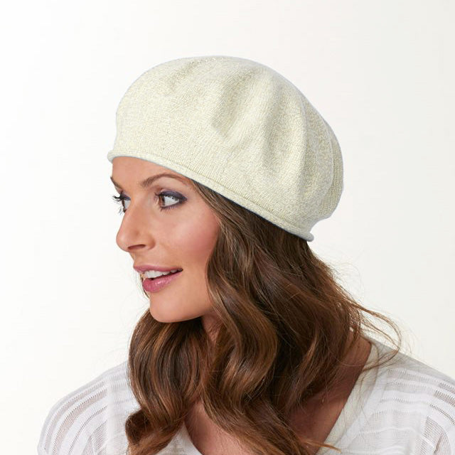 Parkhurst 10.5 Inch Cotton Beret - Natural