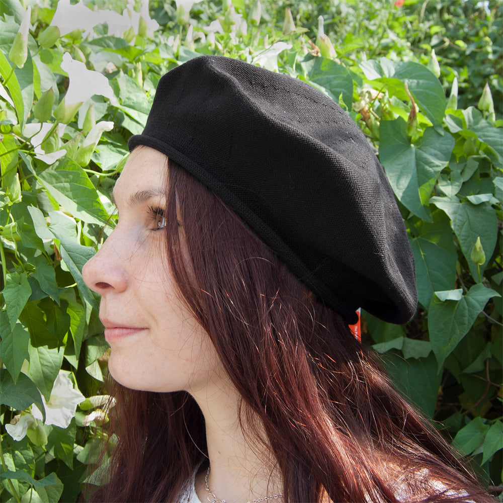 Parkhurst 10.5 Inch Cotton Beret - Black