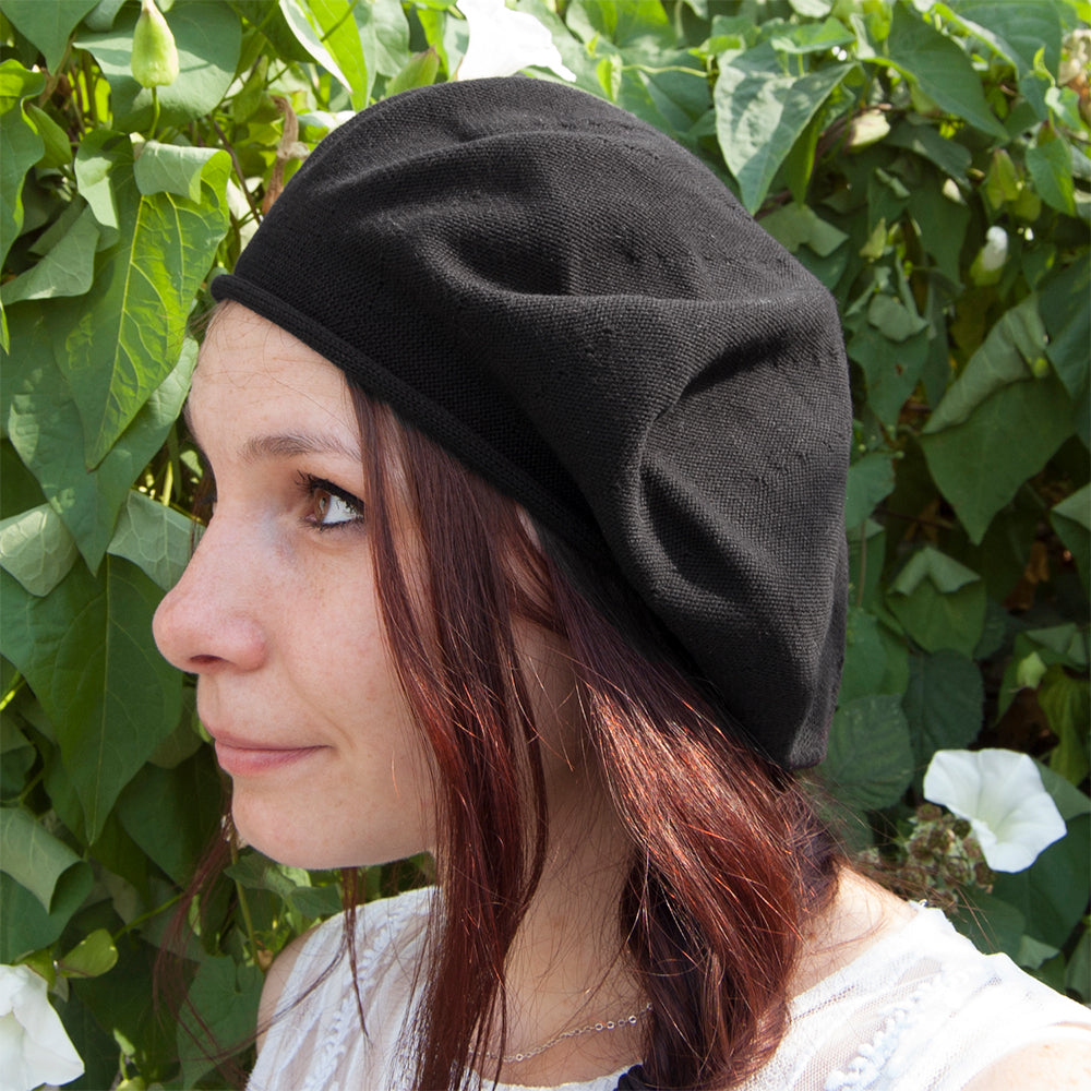 Parkhurst 11.5 Inch Cotton Beret - Black