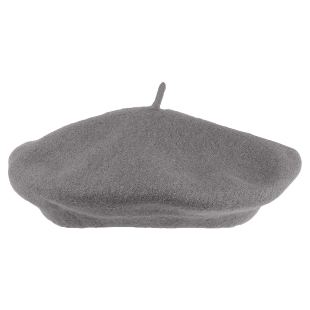 Wool Fashion Beret - Grey