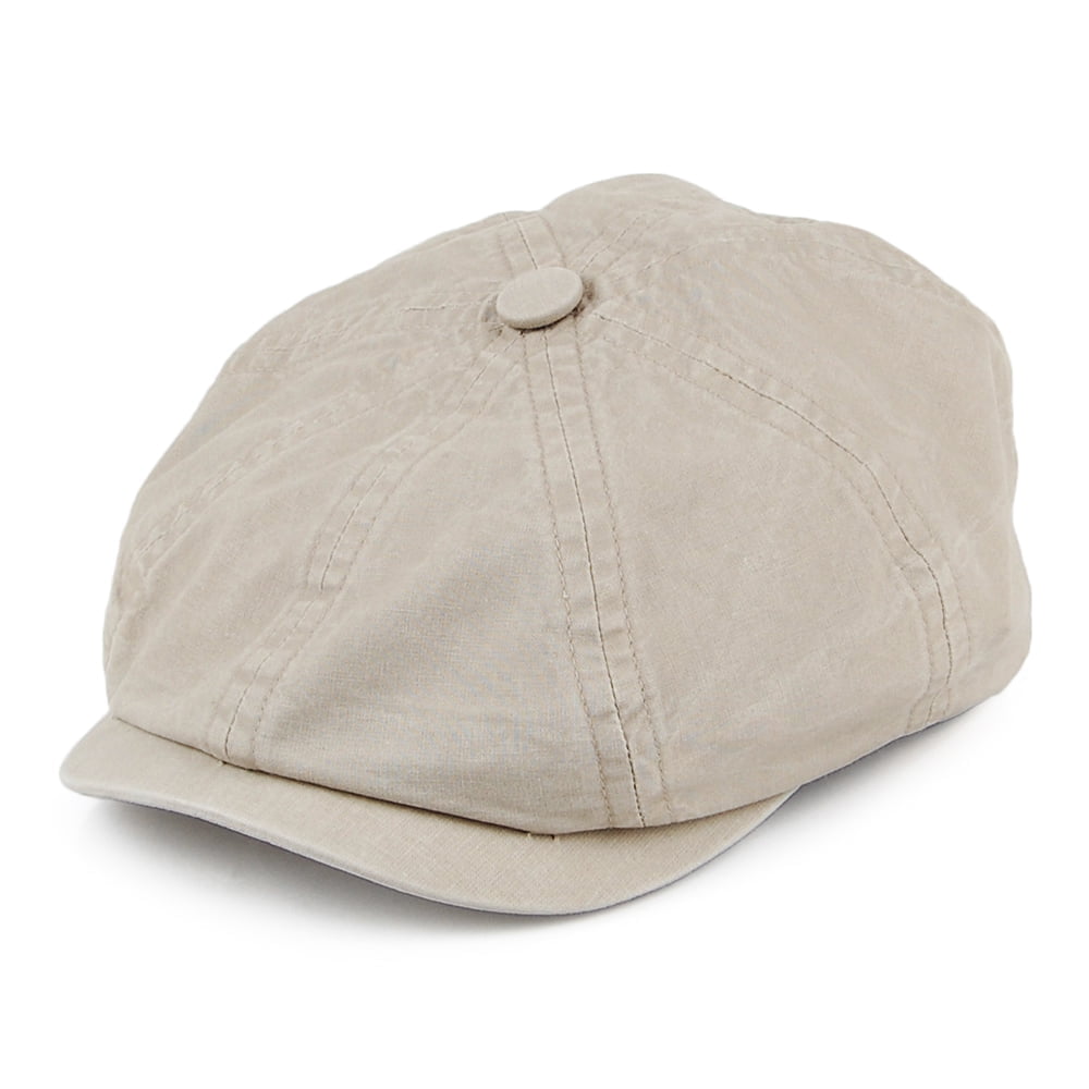 Stetson Hats Hatteras Washed Organic Cotton Newsboy Cap - Sand ...