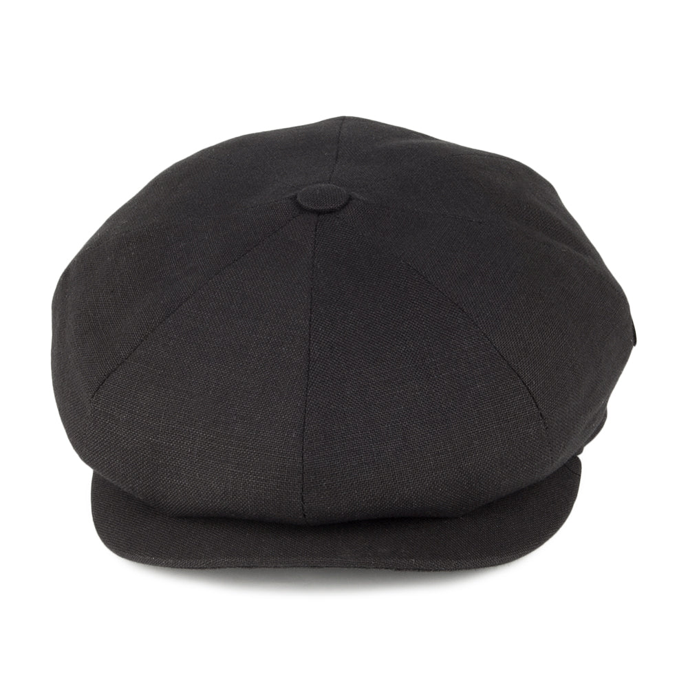 City Sport Linen Newsboy Cap - Black