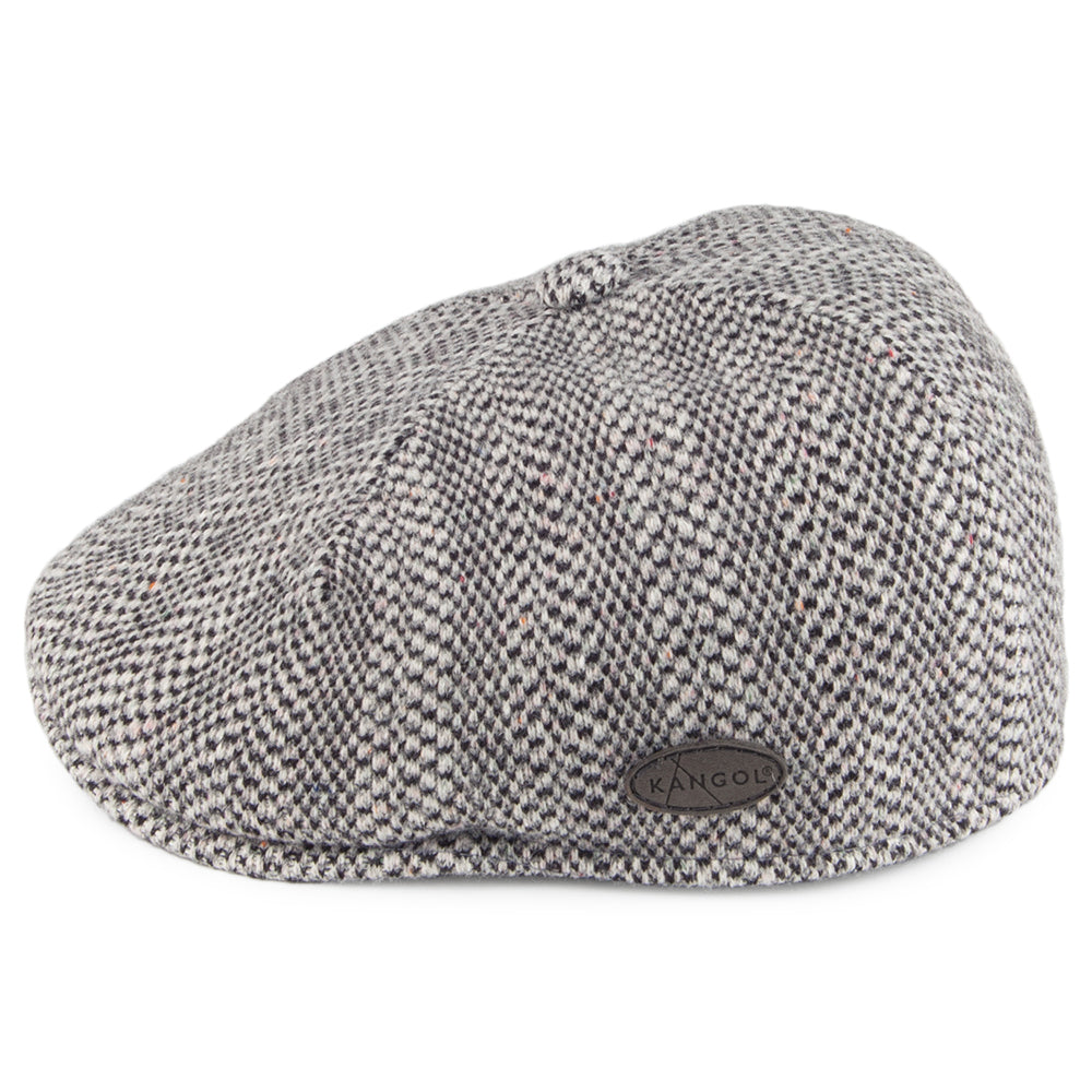 Kangol Herringbone 507 Flat Cap - Grey-Black