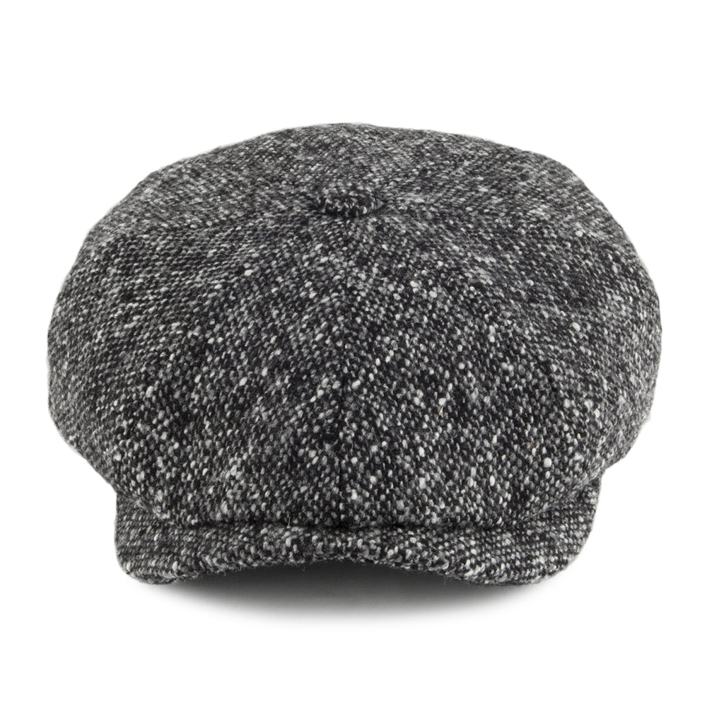 Stetson Hats Donegal Tweed Hatteras Newsboy Cap - Charcoal