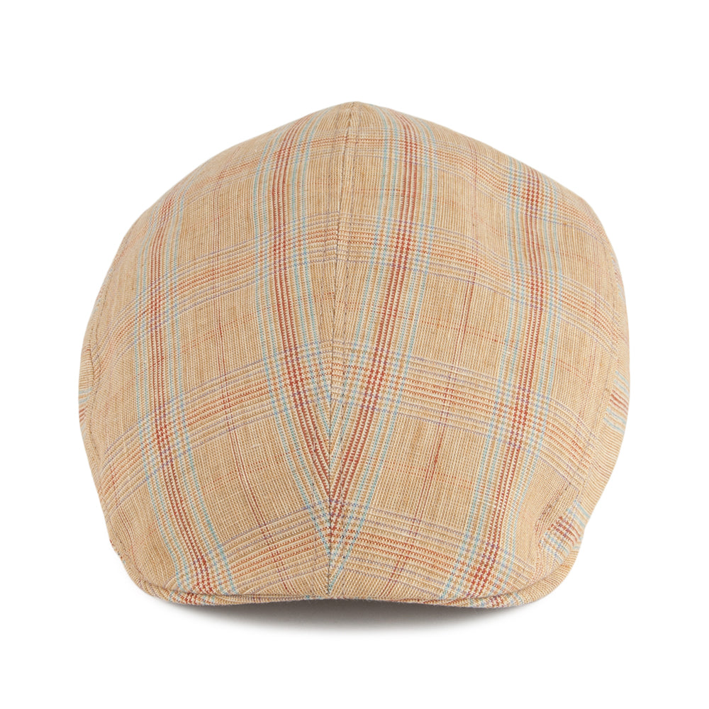 Crambes Hats Brighton Linen Flat Cap - Mustard