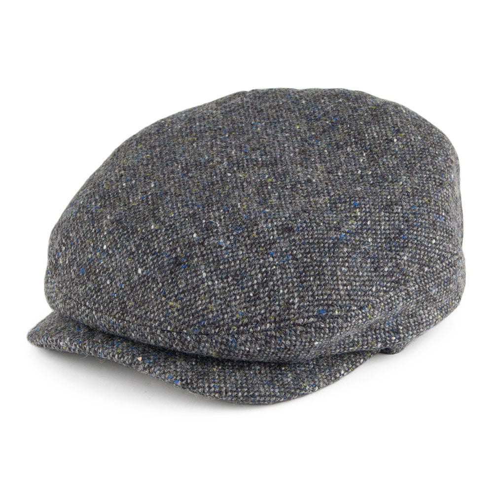 Failsworth Hats Donegal Windsor Extended Bill Flat Cap - Blue-Grey ...