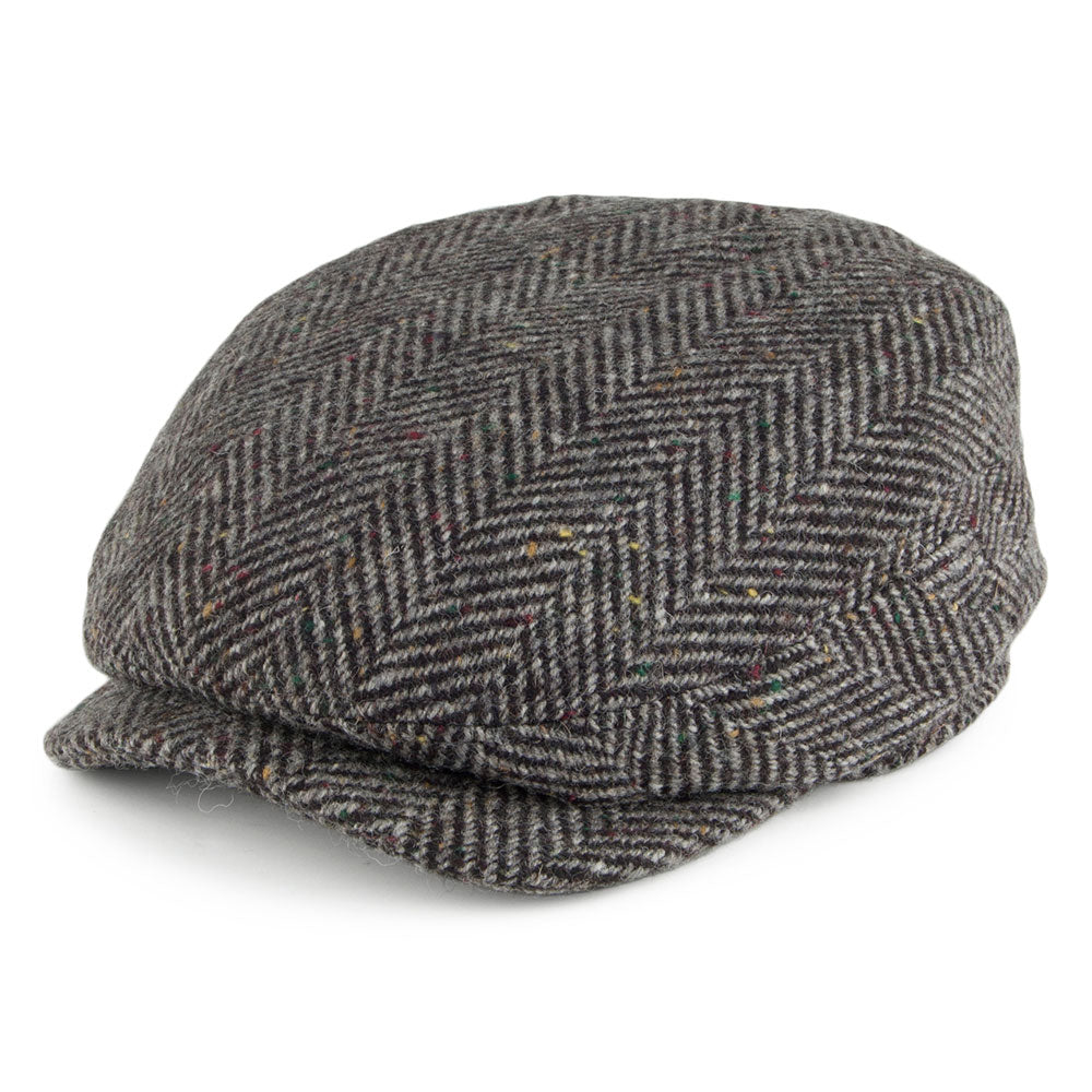 Failsworth Hats Donegal Windsor Extended Bill Flat Cap - Charcoal ...