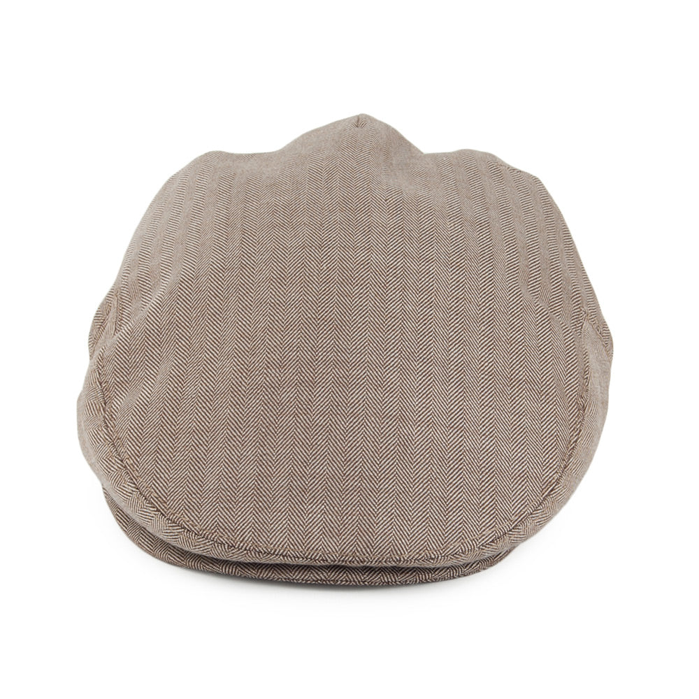 Jaxon & James Chicago Herringbone Flat Cap - Bronze