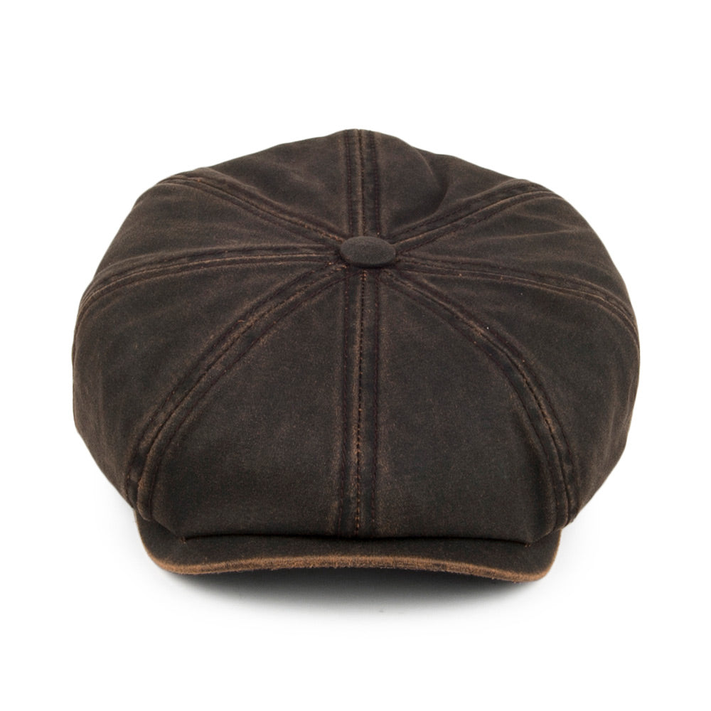 Stetson Hatteras Cope Water Resistant Newsboy Cap - Brown