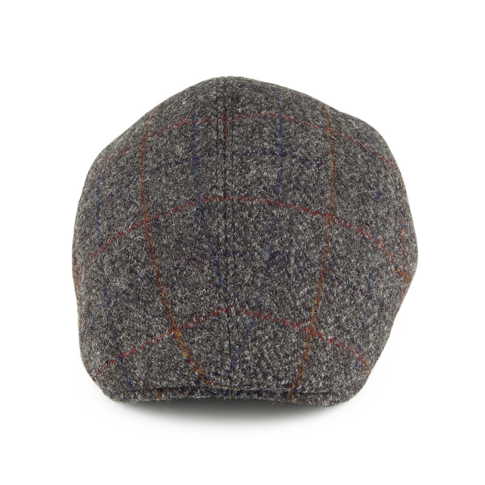 Crambes Hats Harris Tweed Ascot Flat Cap - Grey