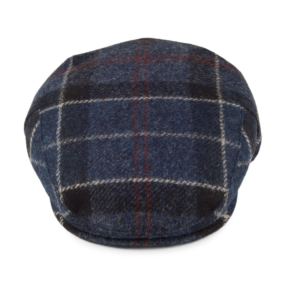 Barbour Hats Moons Tweed Flat Cap - Dark Blue