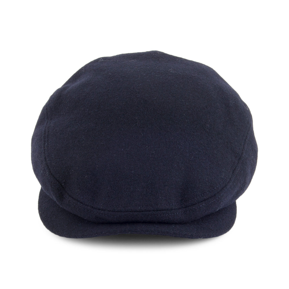 Barbour Hats Redshore Melton Wool Blend Flat Cap - Navy Blue