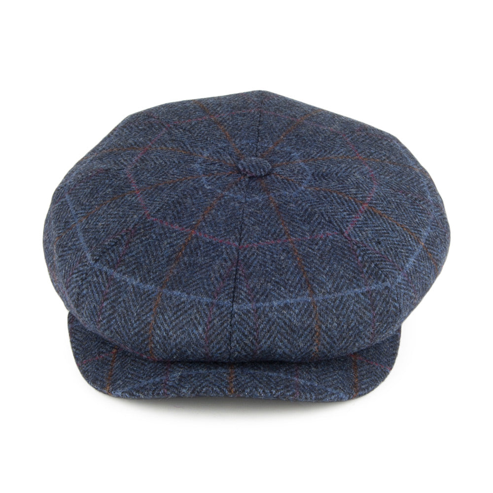 City Sport Herringbone Newsboy Cap - Blue