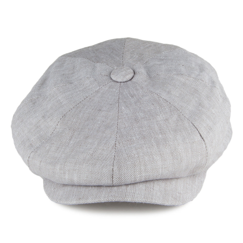 Failsworth Hats Alfie Irish Linen Newsboy Cap - Light Grey