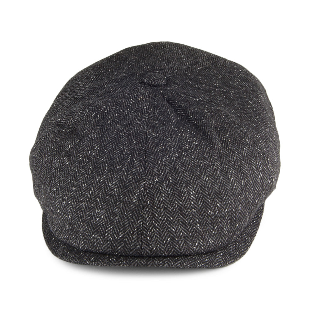 Failsworth Hats Silk Mix Hudson Newsboy Cap - Black