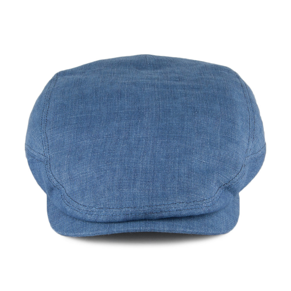 Stetson Hats Driver Linen Flat Cap - Denim