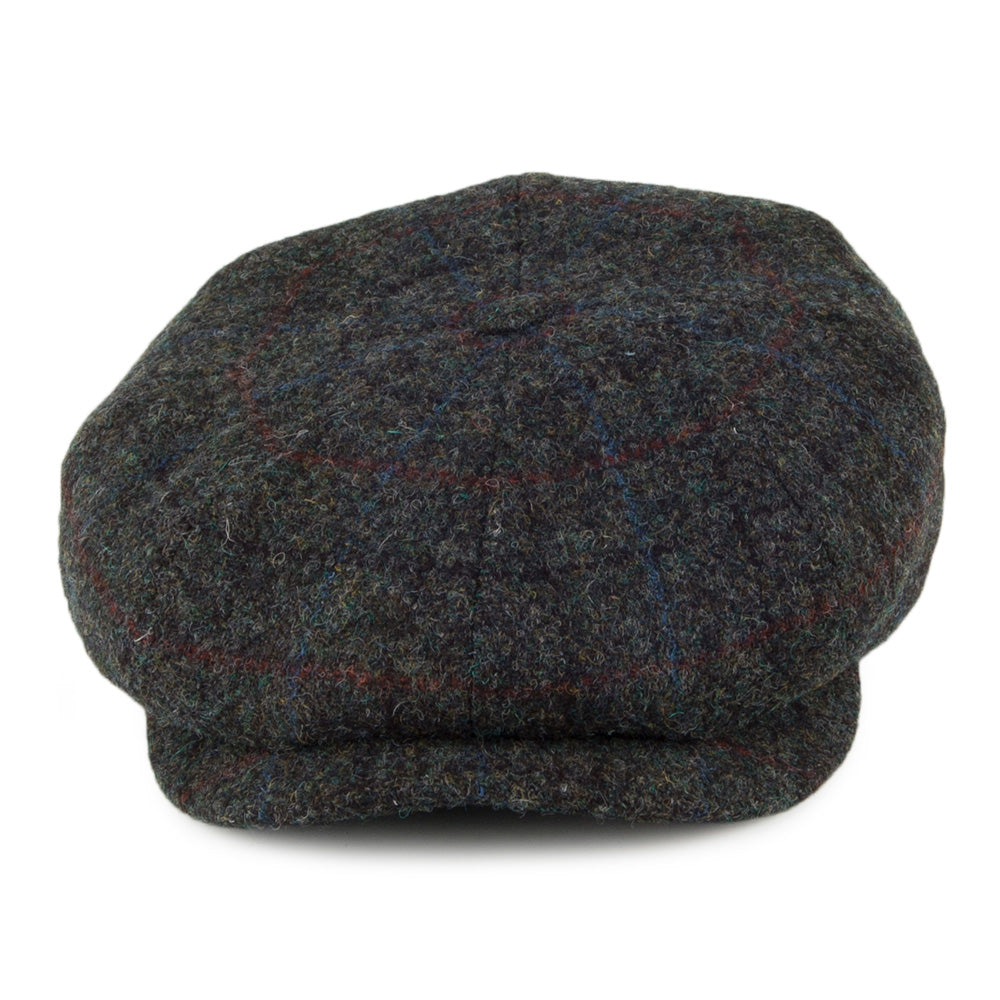 City Sport Harris Tweed Newsboy Cap - Charcoal