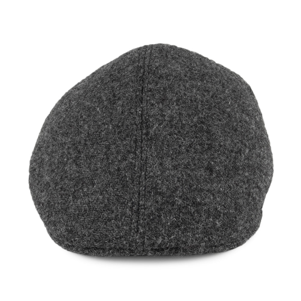 Crambes Hats Harris Tweed Ascot Flat Cap - Charcoal