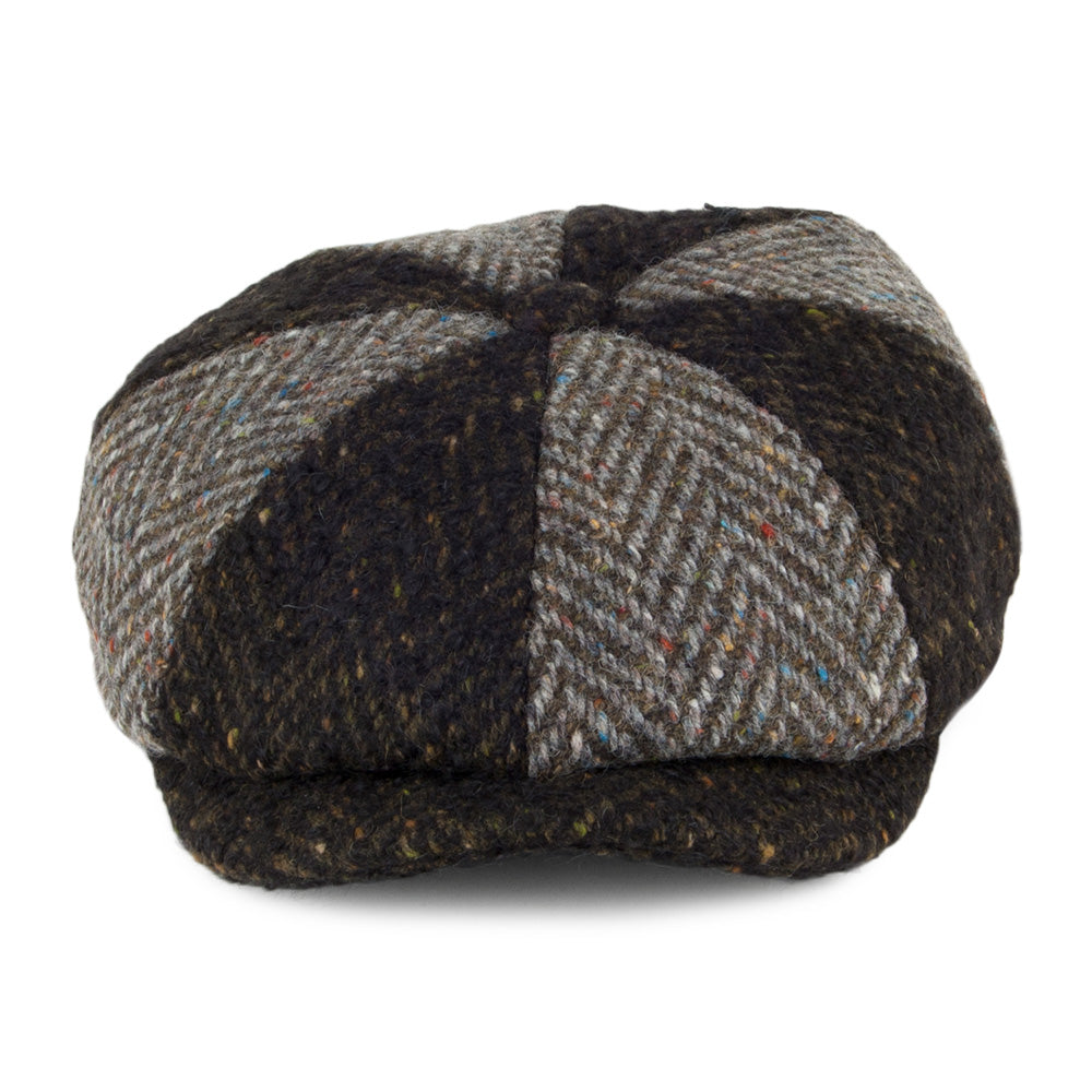 Failsworth Hats Donegal Tweed Magee Newsboy Cap - Green-Grey