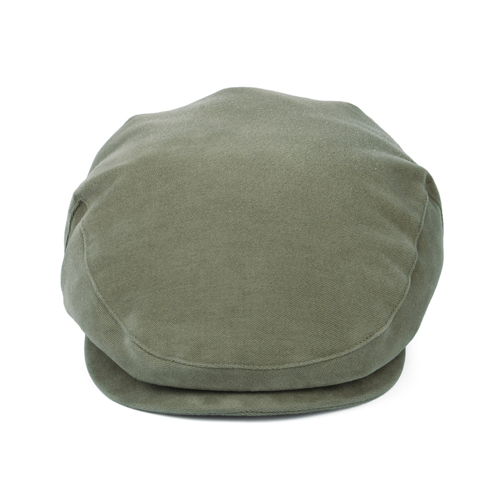 Failsworth Hats Moleskin Waterproof Flat Cap - Light Sage