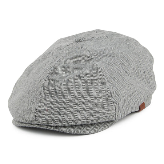 Barts Hats Jamaica Herringbone Newsboy Cap - Grey