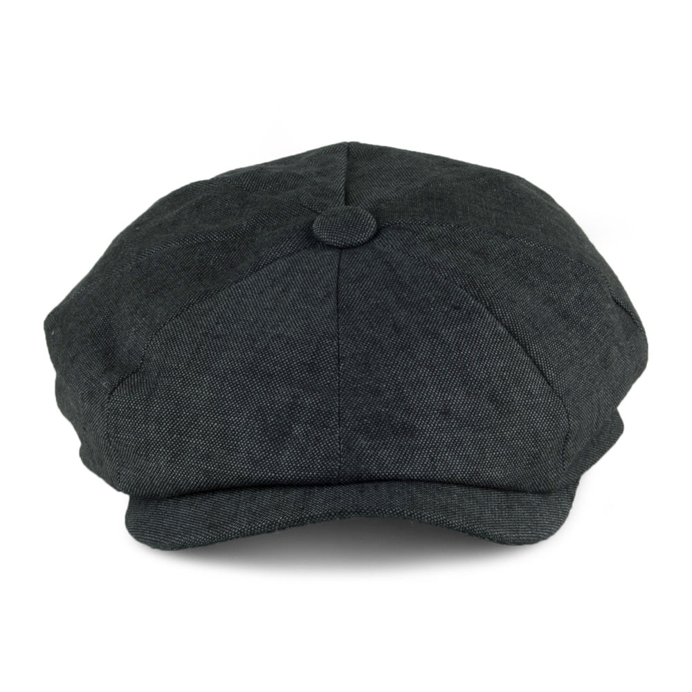 Failsworth Hats Alfie Irish Linen Newsboy Cap - Charcoal