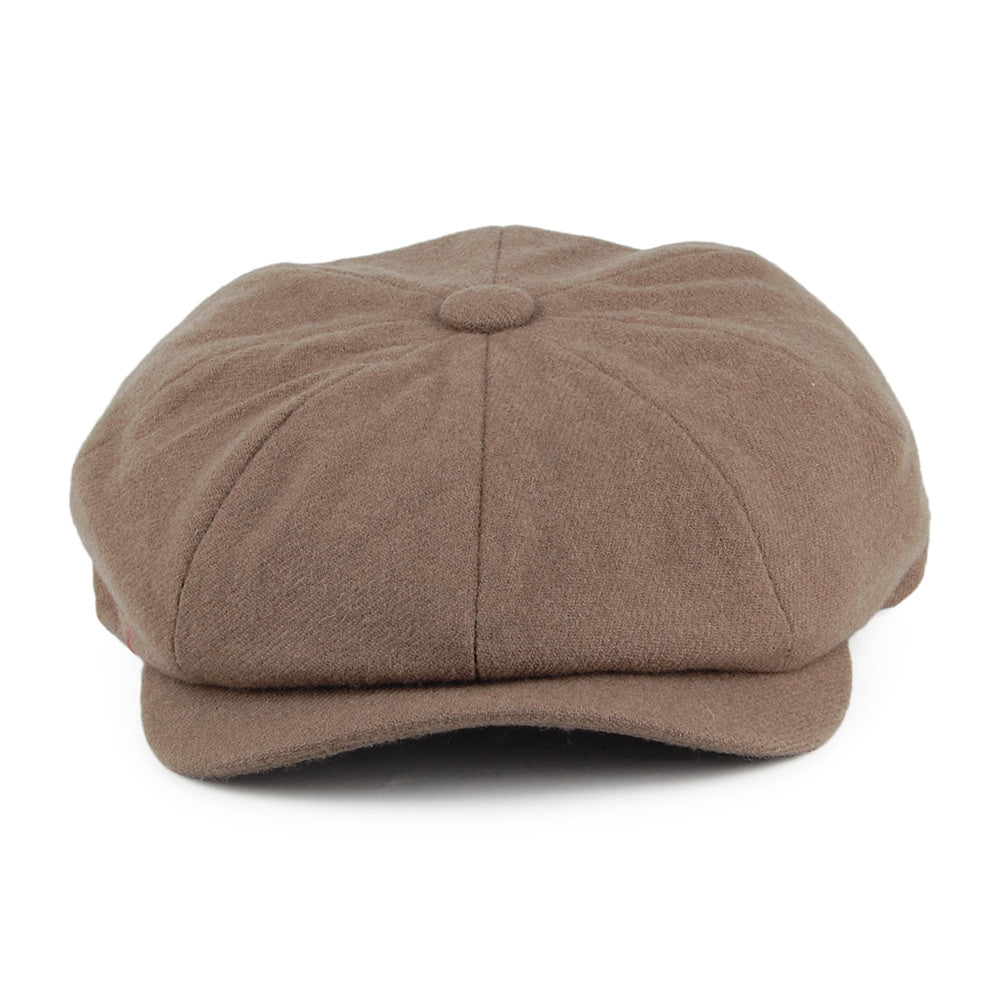 Christys Hats Joshua Ellis Wool Sateen Newsboy Cap - Light Tan