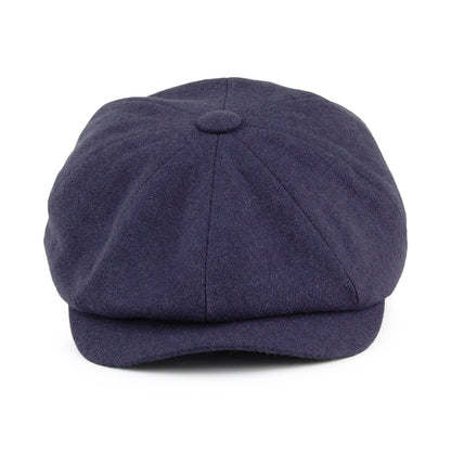 Christys Hats Joshua Ellis Wool Sateen Newsboy Cap - Navy Blue