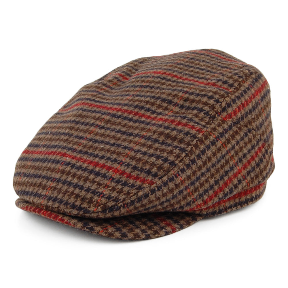 Barts Hats Ixia Houndstooth Flat Cap - Brown