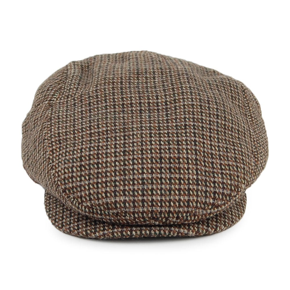 Barts Hats Oslo Houndstooth Flat Cap - Khaki