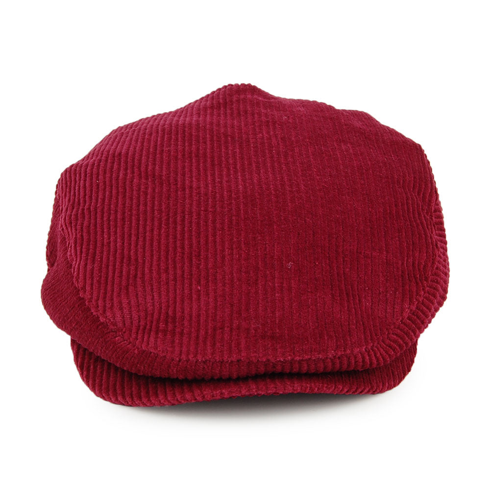 Brixton Hats Hooligan Corduroy Flat Cap - Cardinal Red