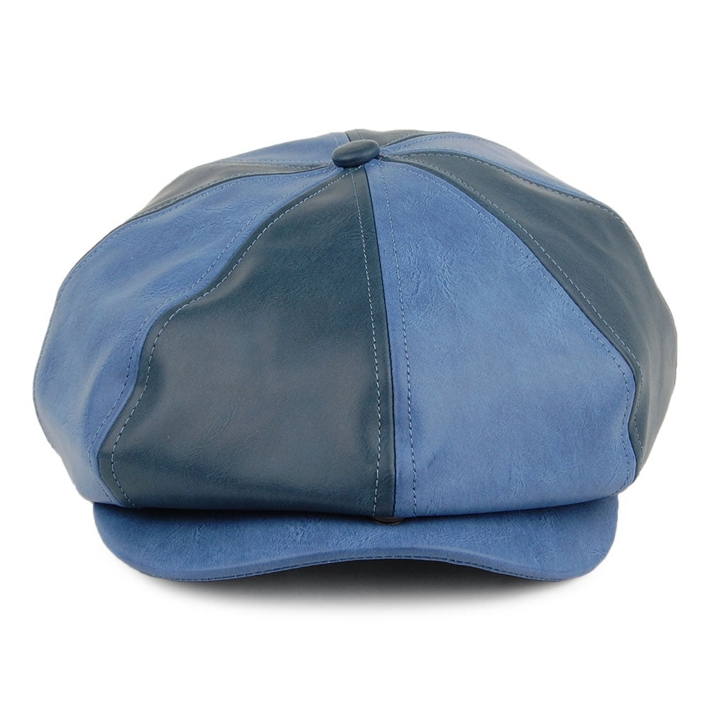 Brixton Hats Brood Multi-Panel Newsboy Cap - Blue-Navy