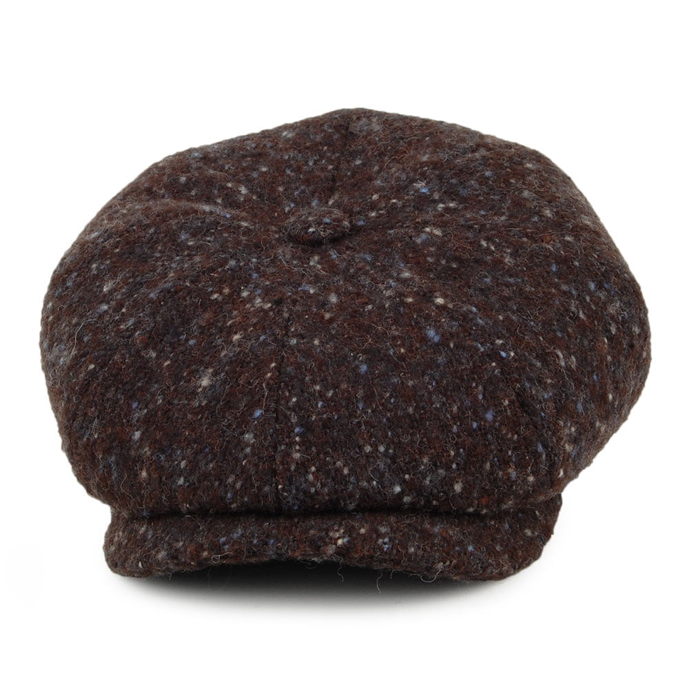 Stetson Hatteras Donegal Tweed Newsboy Cap - Brown