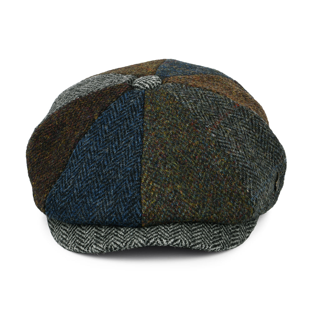 Failsworth Hats Harris Tweed Lewis II Newsboy Cap - Multi-Coloured